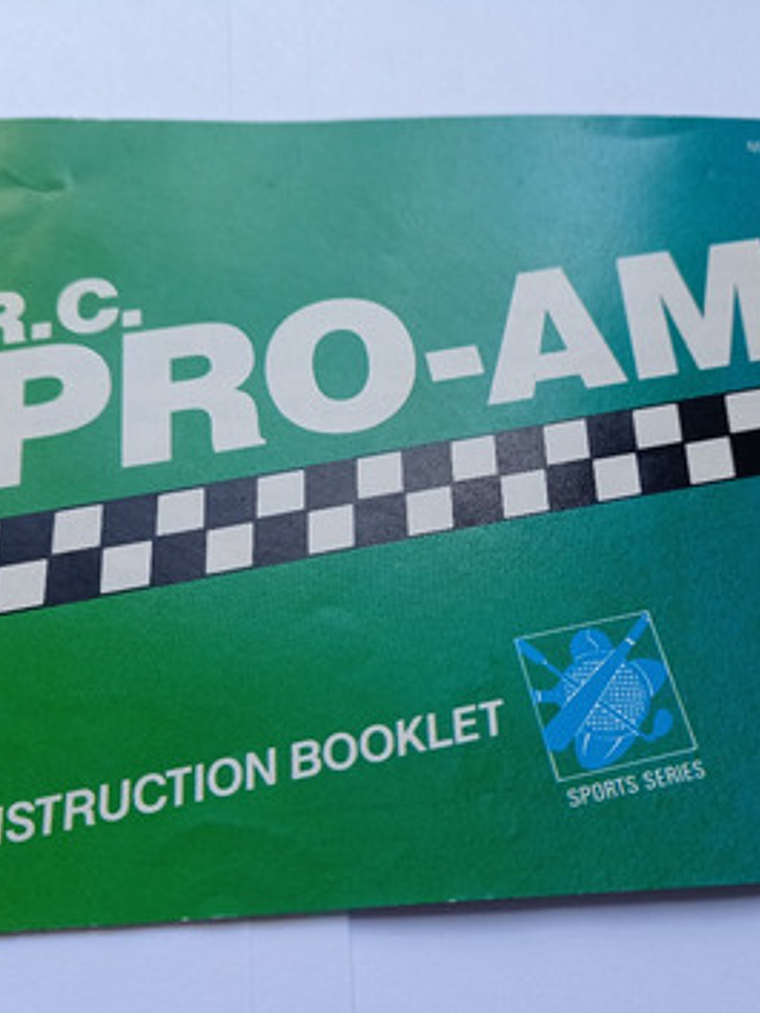 R.c. Pro-am Con Manual Nes Rare David Wise Nintendo 8