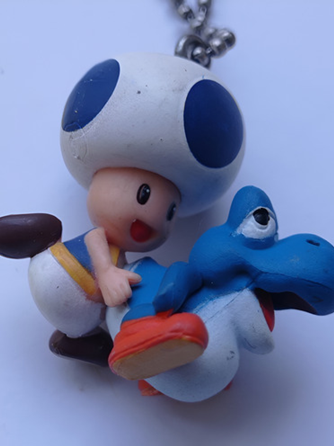 Toad W/ Baby Blue Yoshi Charm 2013 Tomy Nintendo Mario Bros 1