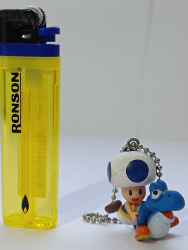 Toad W/ Baby Blue Yoshi Charm 2013 Tomy Nintendo Mario Bros 3