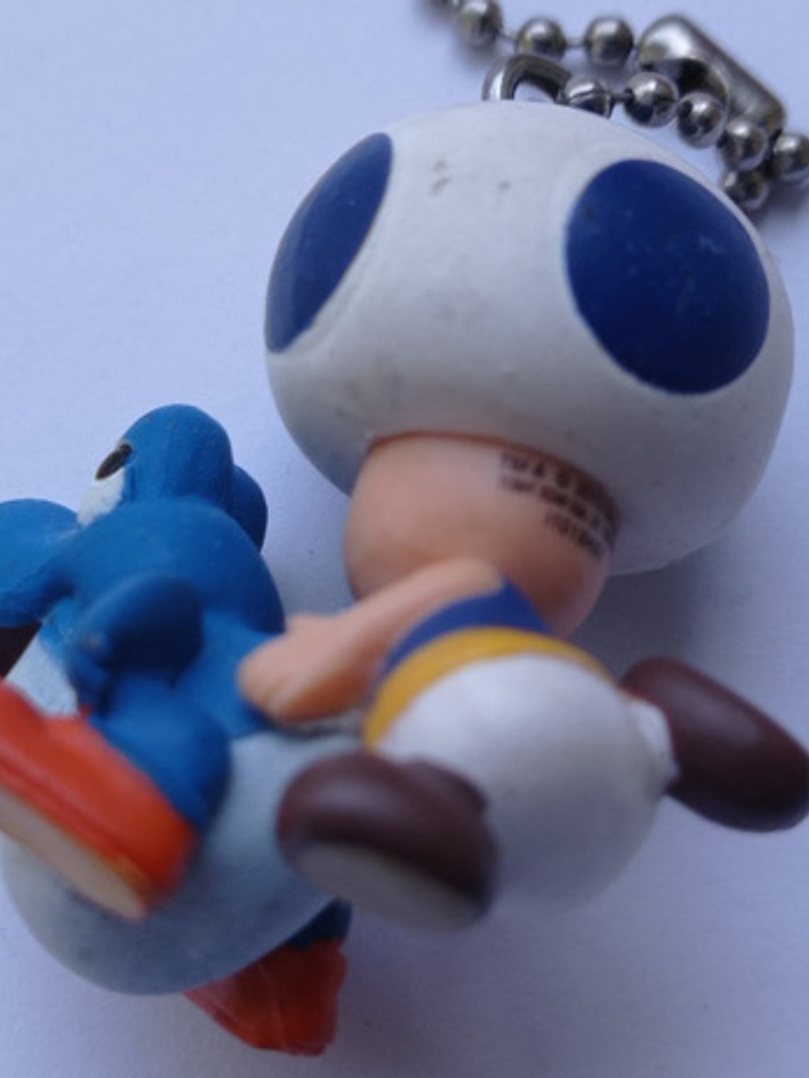 Toad W/ Baby Blue Yoshi Charm 2013 Tomy Nintendo Mario Bros 4