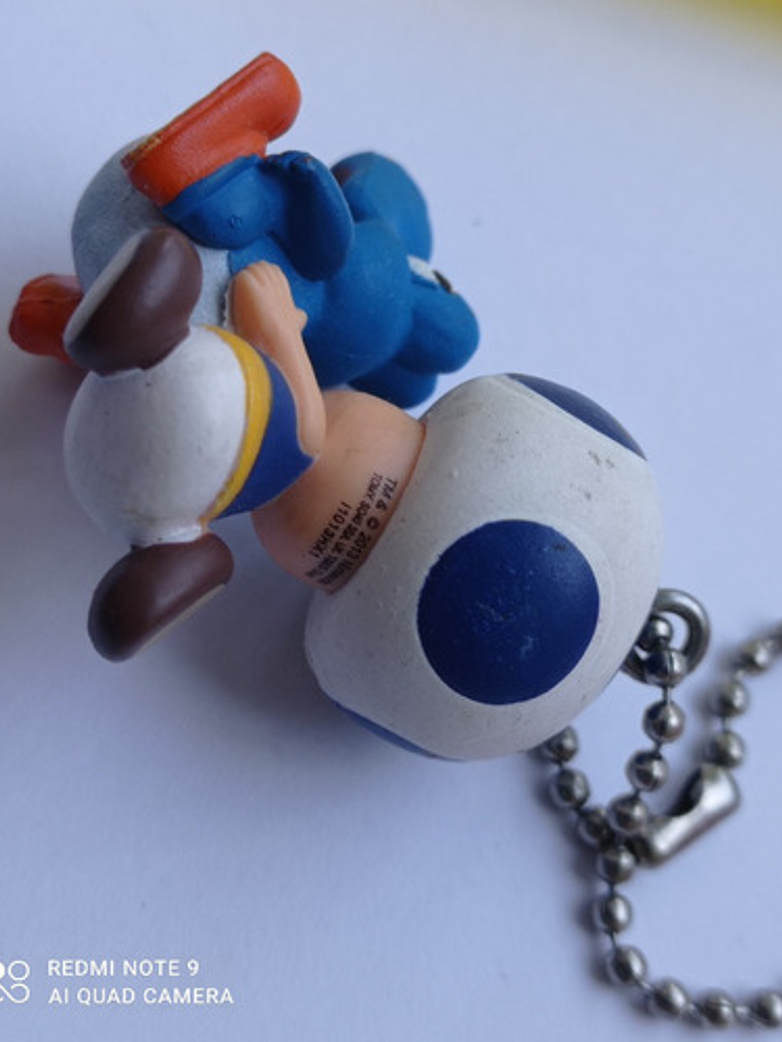 Toad W/ Baby Blue Yoshi Charm 2013 Tomy Nintendo Mario Bros 5