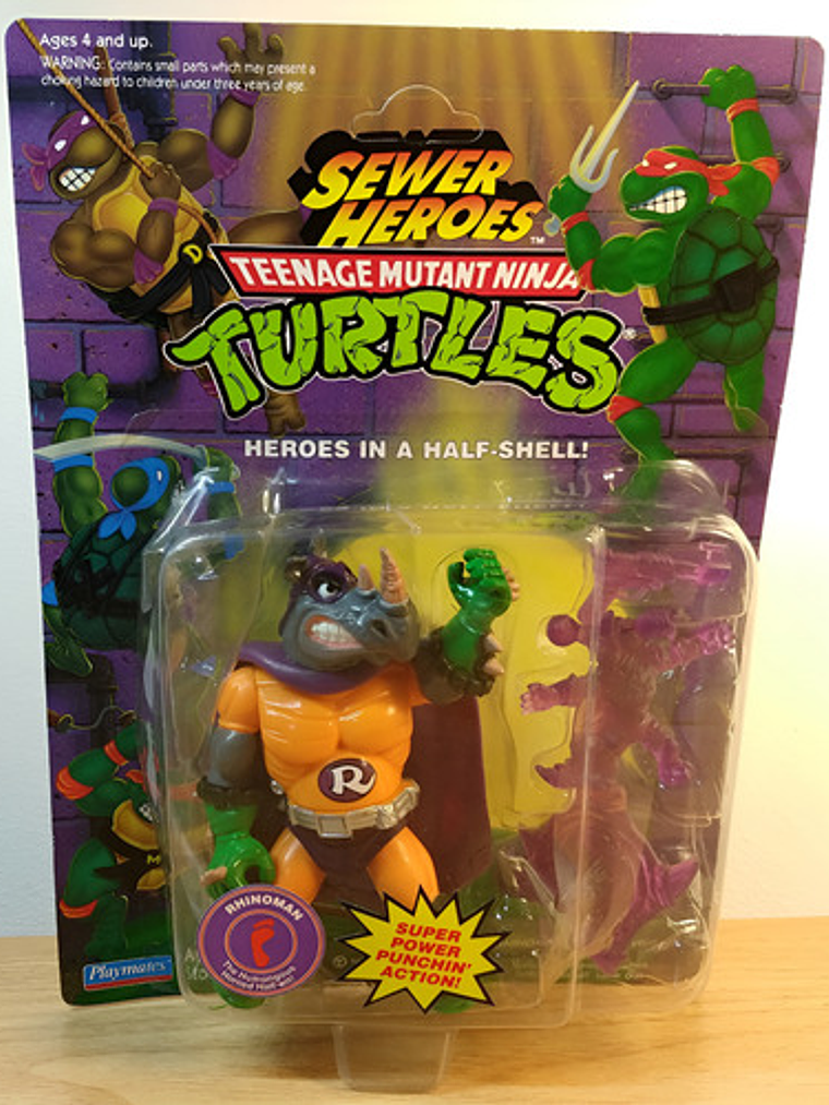 Rhinoman 1993 Tmnt ! Rocksteady Sewer Heroes 90s Ninja 1