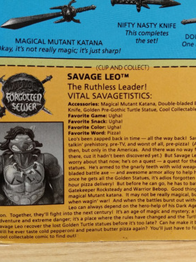 Savage Leo 1994 Tmnt ! Warriors Of The Forgotten Sewer Dnd 7