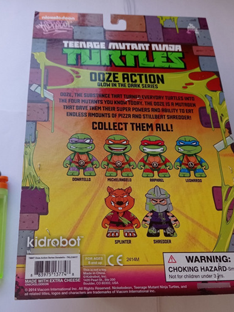 Donatello Kidrobot Tmnt Tortugas 2014 Glow Dark Caja Abierta 5