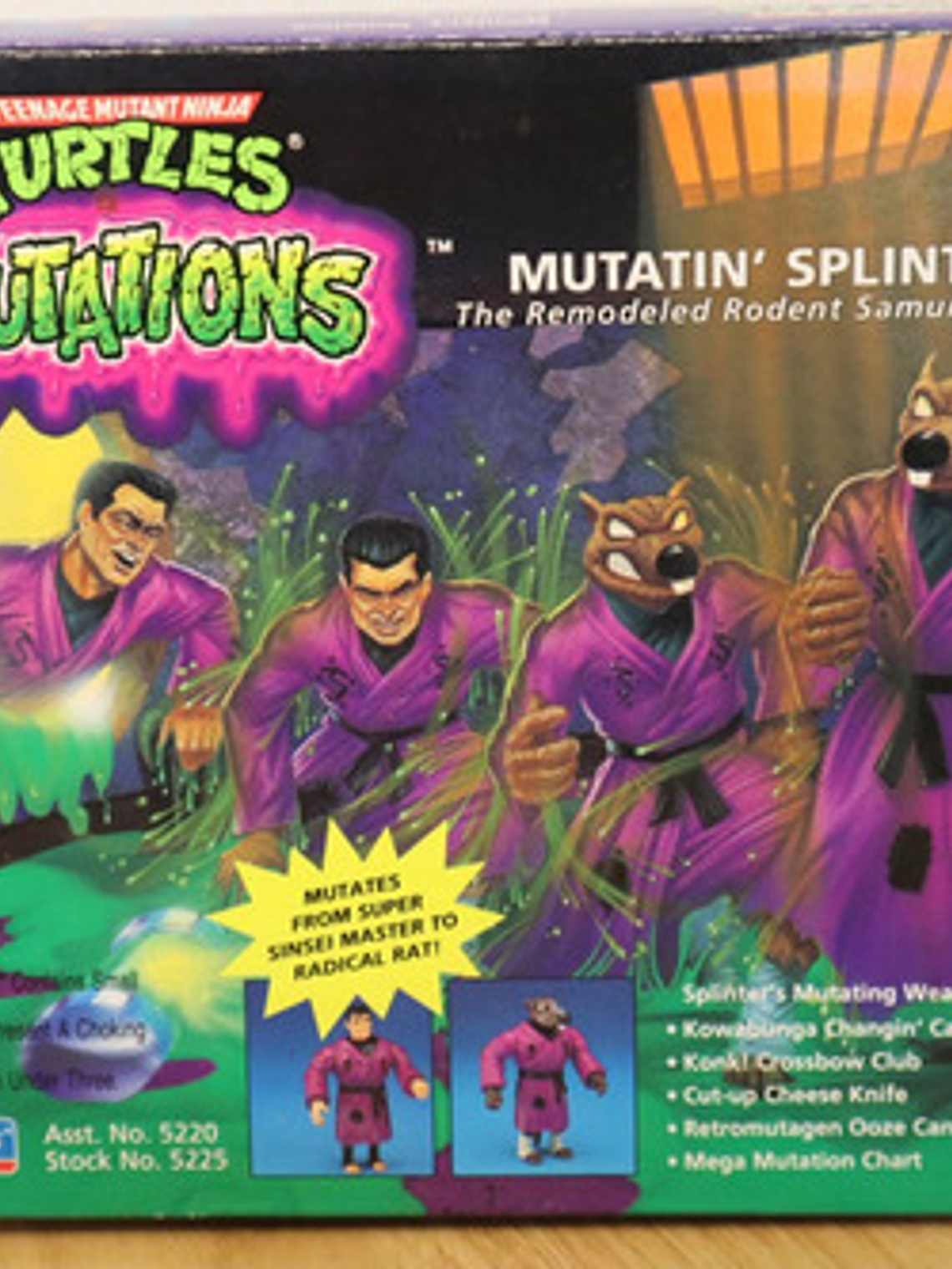 Mutatin Splinter 1993 Tmnt ! Mutations Ed. Japon 90s Vintage 5