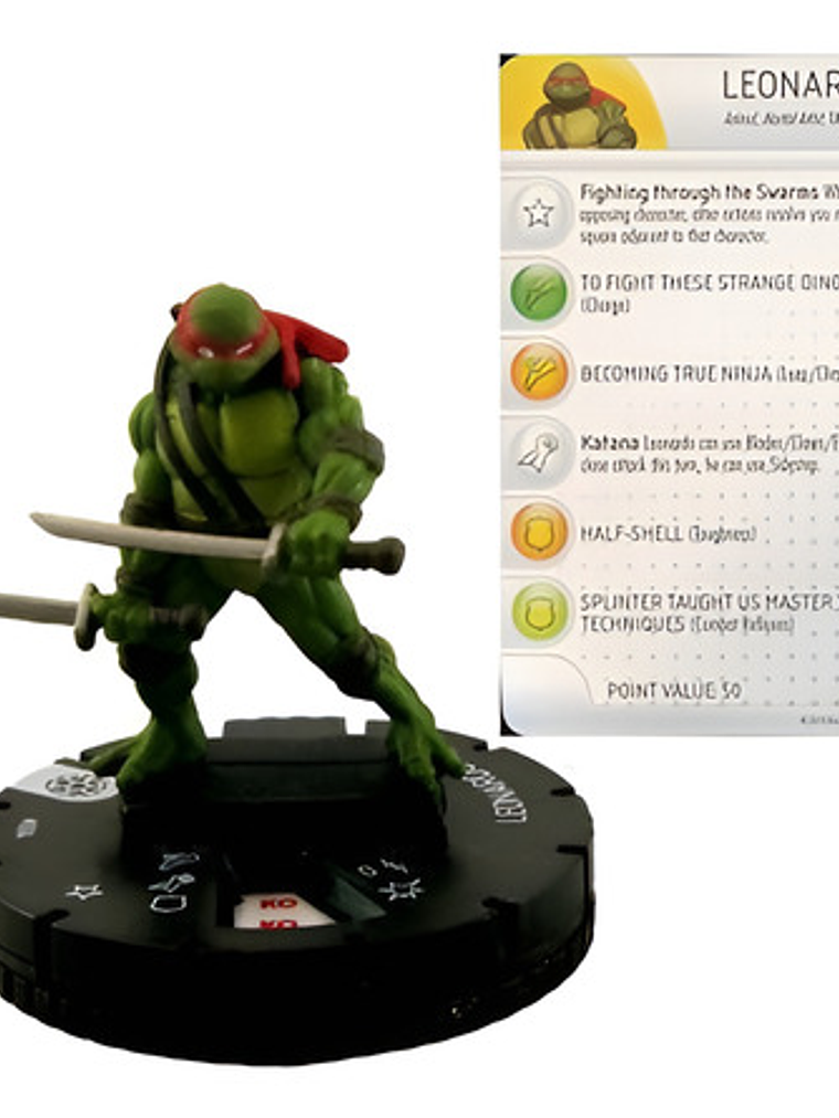 Leonardo #004 Tmnt Teenage Mutant Ninja Turtles Heroclix 1