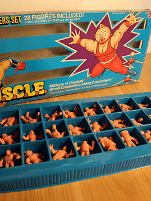 Caja 28 Minis Muscle 1985 Mattel Bandai Kinnikuman Miniatura