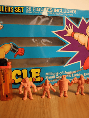 Caja 28 Minis Muscle 1985 Mattel Bandai Kinnikuman Miniatura