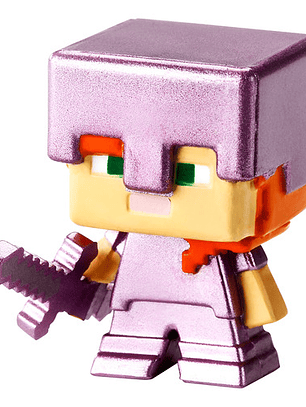 Figura Minecraft - Alex With Enchanted Armor - Mini Mattel
