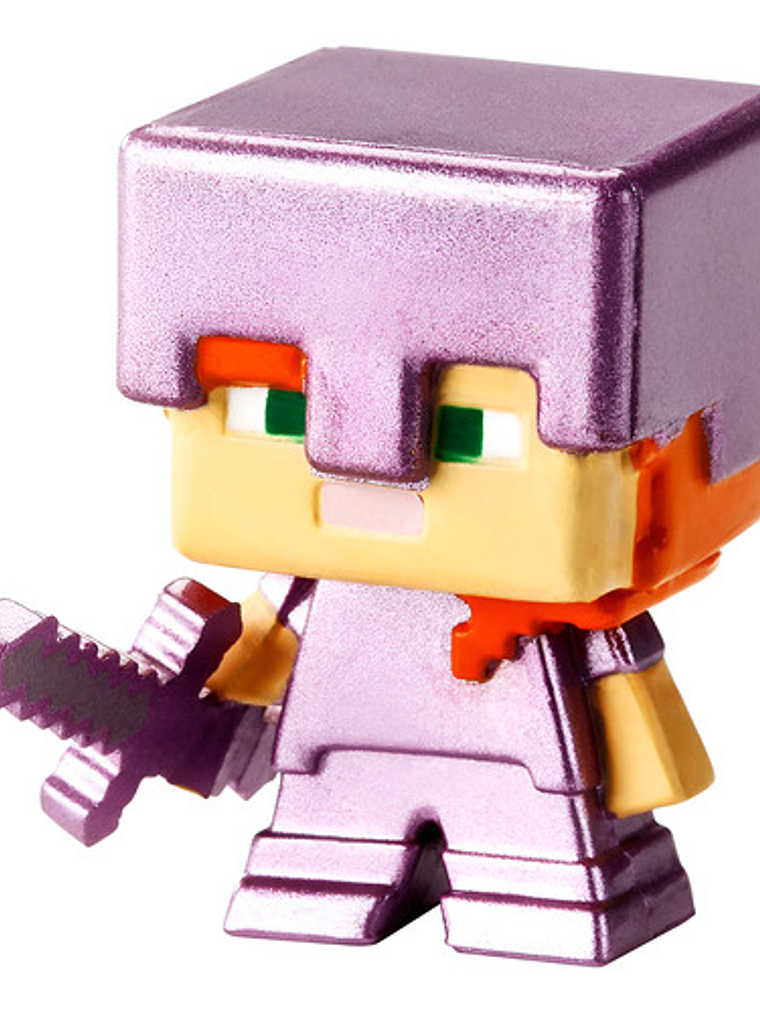 Figura Minecraft - Alex With Enchanted Armor - Mini Mattel 1