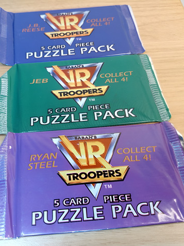 3 Sobres Cartas Vr Troopers 1995 90s Saban 1