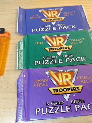 3 Sobres Cartas Vr Troopers 1995 90s Saban