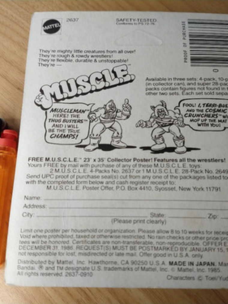 Muscle Figuras (detalle) Mattel Bandai 1985 5