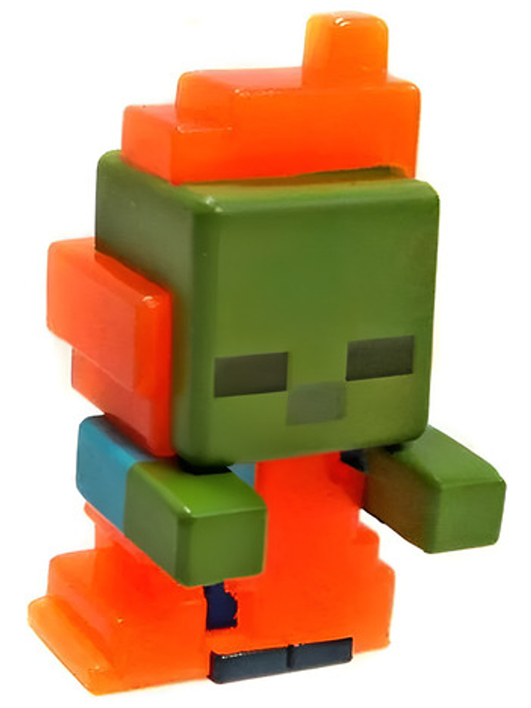 Figura Minecraft - Zombie In Flames - Mini Mattel 1