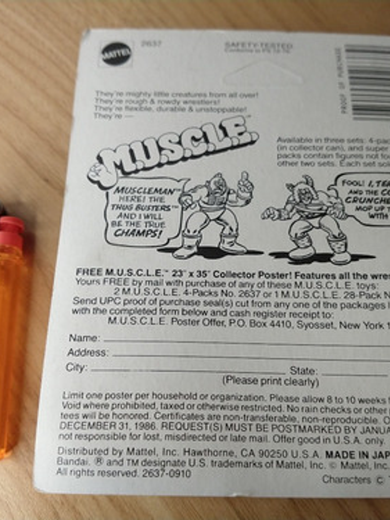 Muscle Miniaturas 1985 Mattel Figuras Bandai 6