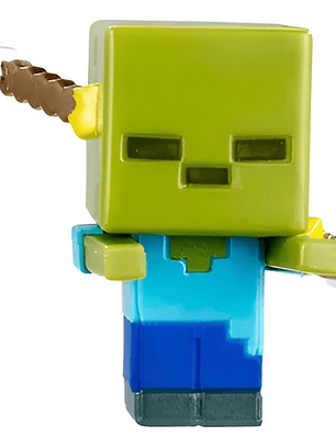 Figura Minecraft - Spectral Damage Zombie - Mini Mattel
