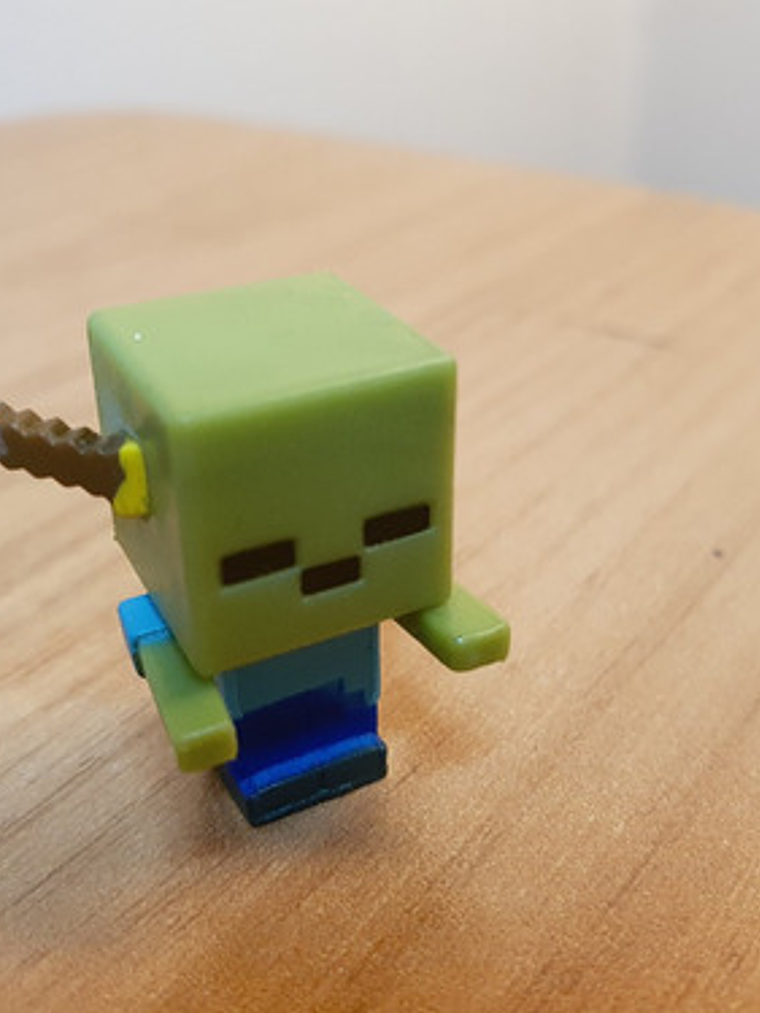 Figura Minecraft - Spectral Damage Zombie - Mini Mattel 3