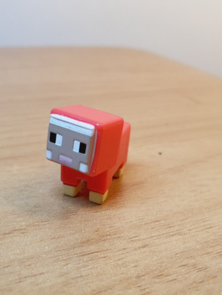 Figura Minecraft - Red Dyed Sheep - Mini Mattel 3