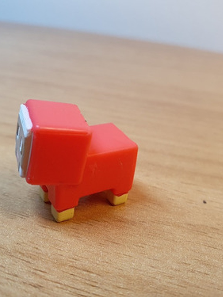 Figura Minecraft - Red Dyed Sheep - Mini Mattel 4