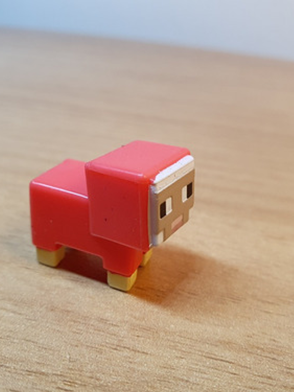 Figura Minecraft - Red Dyed Sheep - Mini Mattel 5
