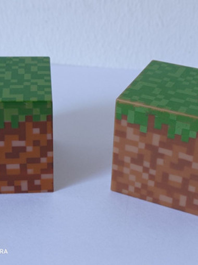 Figuras 2 Cubos Pasto Minecraft Grass Cubes 3