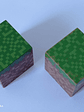 Figuras 2 Cubos Pasto Minecraft Grass Cubes - Miniatura 4