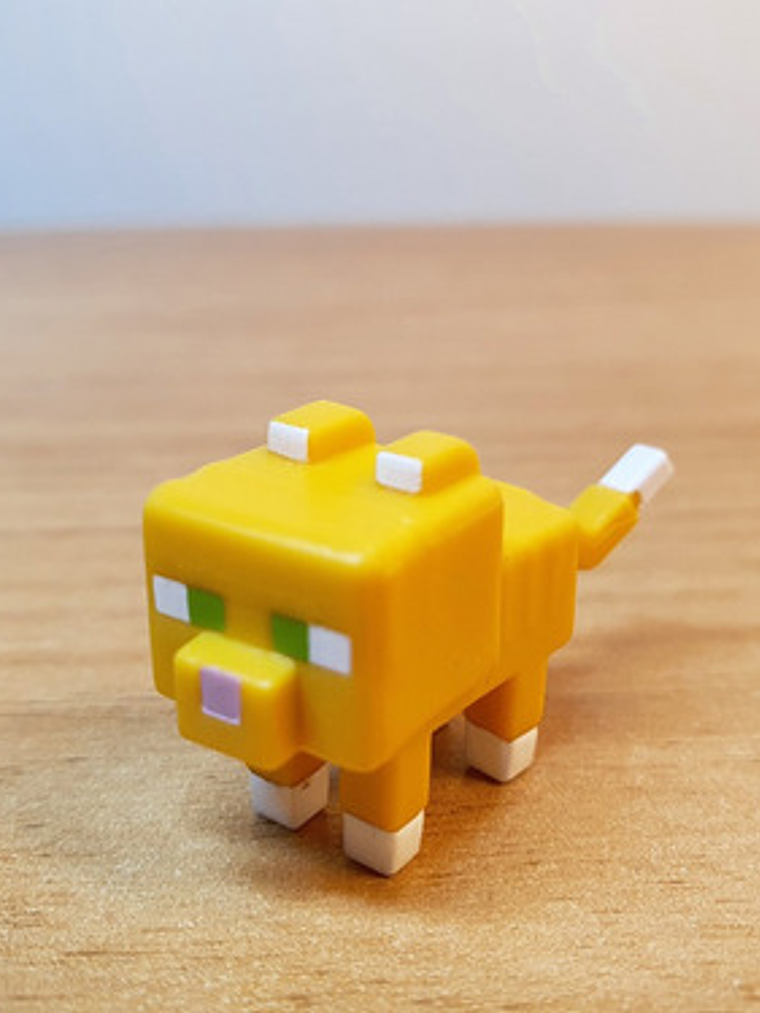 Figura Minecraft - Tabby Cat - Mini Mattel 3