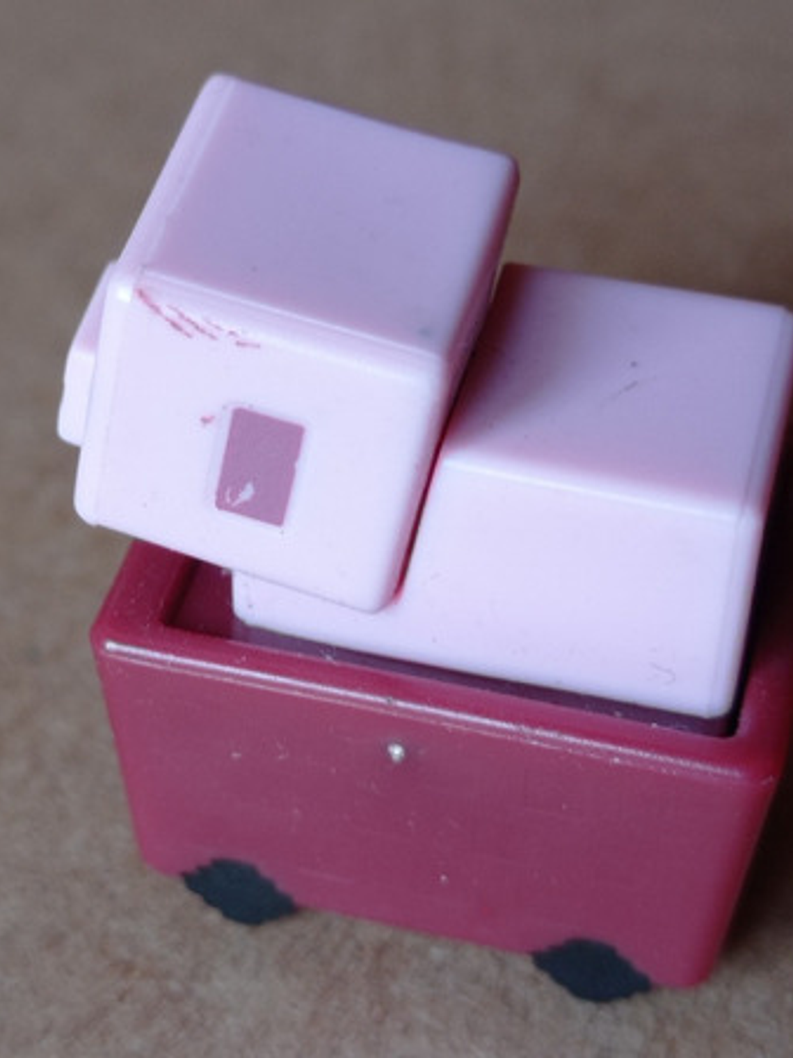 Figura Minecraft - Pig In Minecart (ball) - Mini Mattel 4