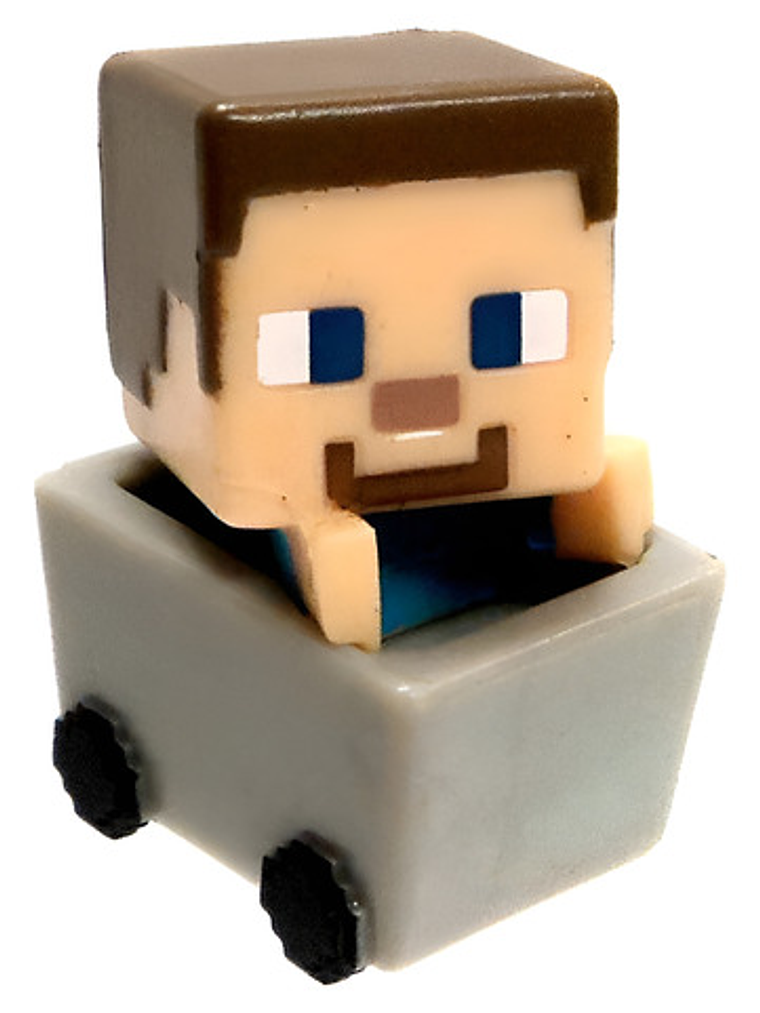 Figura Minecraft - Fishing In Minecart - Mini Mattel 1