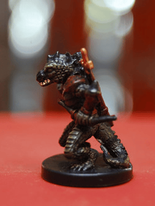 Poison Dusk Lizardfolk #40 War Of The Dragon Queen Miniatura