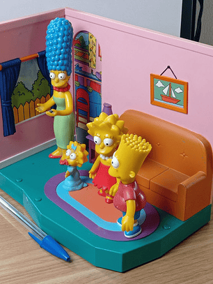 Bart + Lisa + Marge + Maggie + Living Set 2000 Simpsons