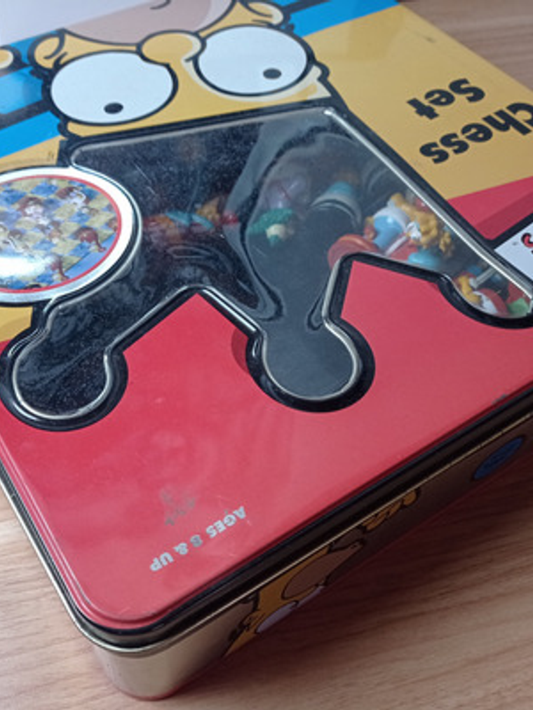 Tablero Set Ajedrez Simpsons 2000 Caja Metal 5