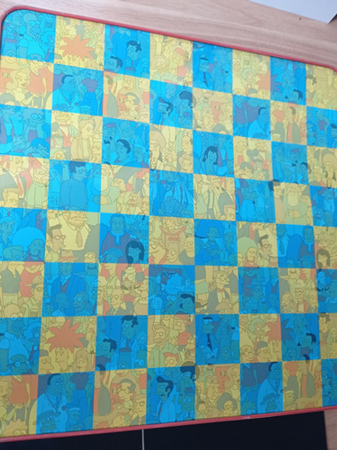 Tablero Set Ajedrez Simpsons 2000 Caja Metal 6