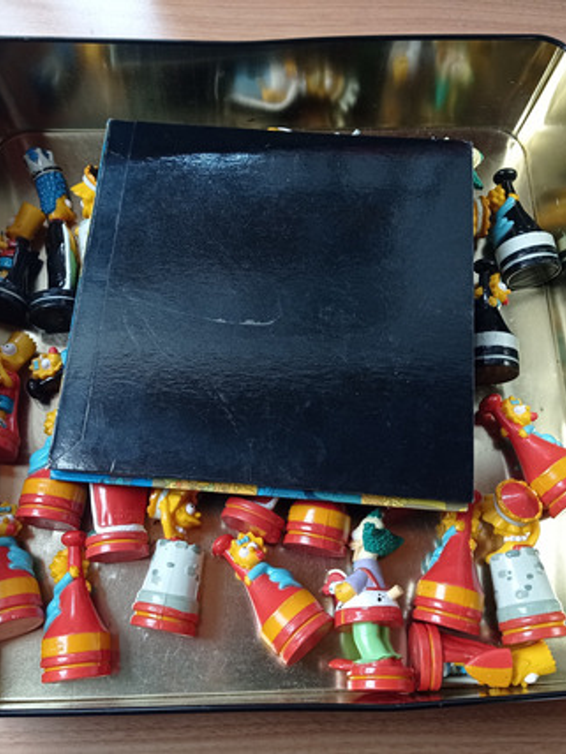 Tablero Set Ajedrez Simpsons 2000 Caja Metal 10