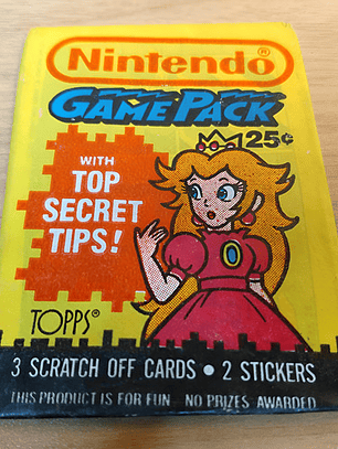 Sobre 5 Cartas Nintendo 1989 Gamepack Peach Princess