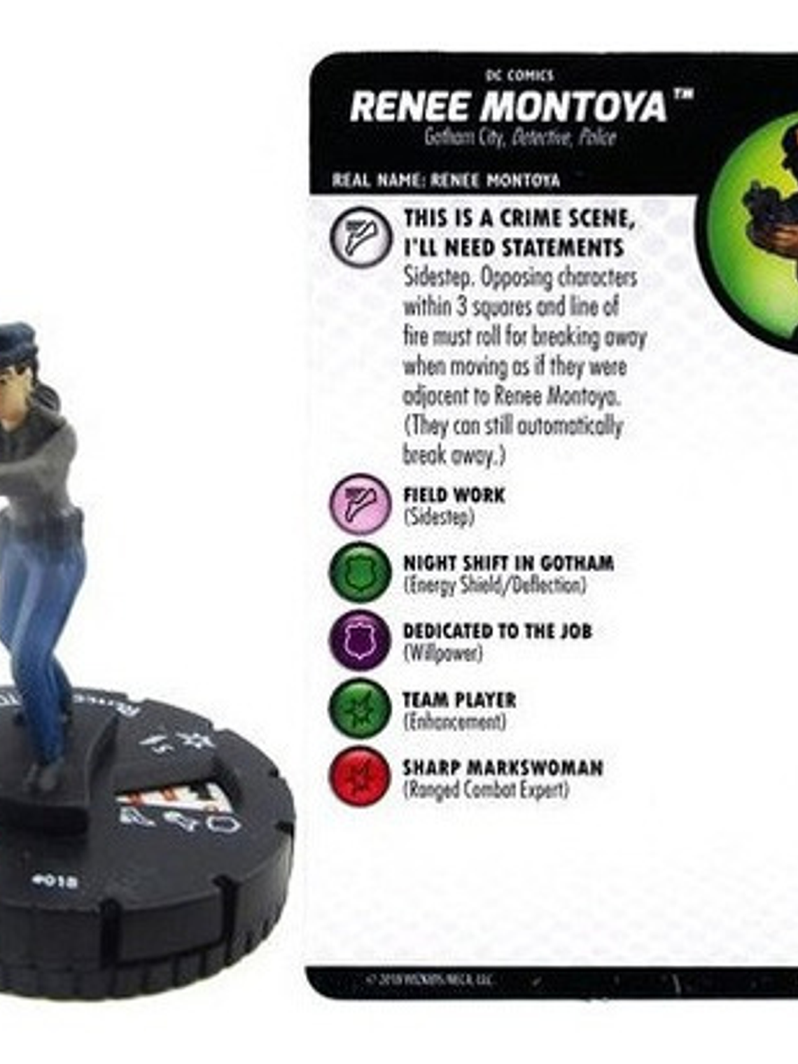 Renee Montoya #018 Batman The Animated Series Heroclix 1