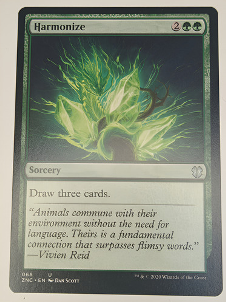 Carta Magic Harmonize [zendikar Comm] Mtg Sorcery Harmonize 1