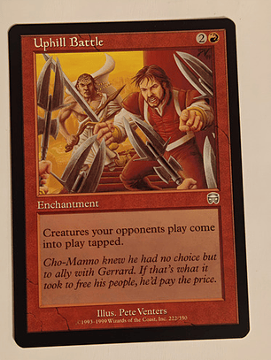 Carta Magic Uphill Battle [mercadian] Mtg Enchantment Uphill