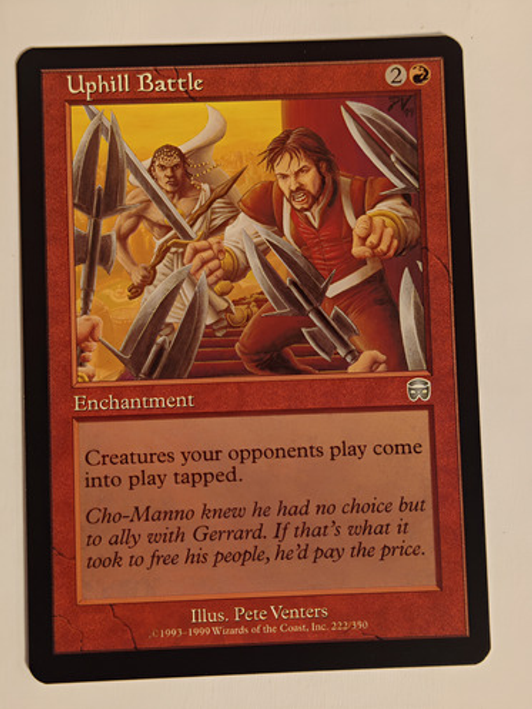 Carta Magic Uphill Battle [mercadian] Mtg Enchantment Uphill 1