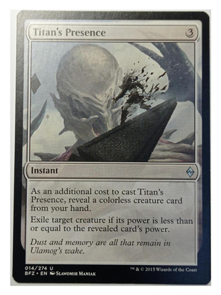Carta Magic Titan's Presence [zendikar] Mtg Instant 1