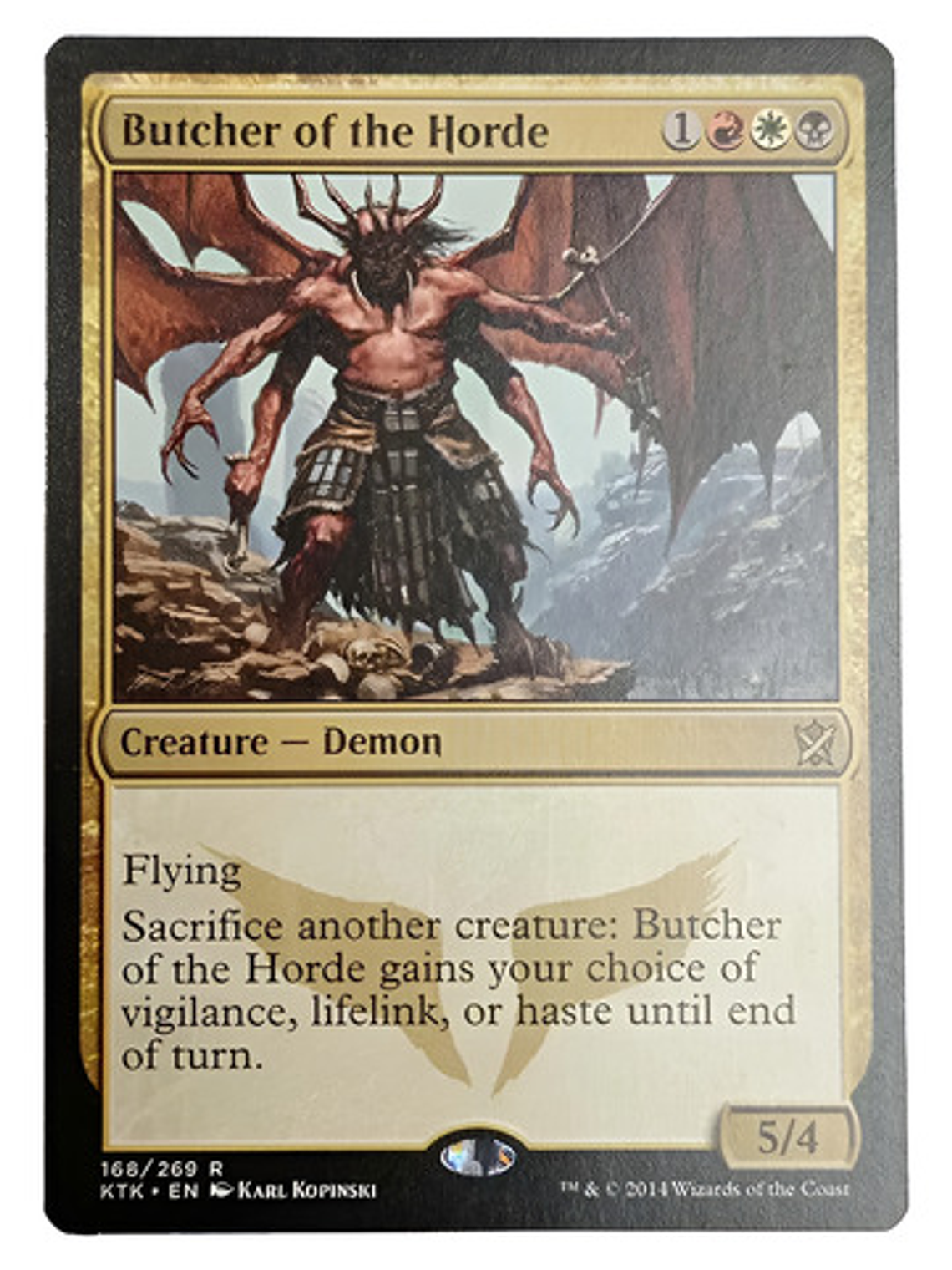Carta Magic Butcher Of The Horde [tarkir] Mtg Demon Butcher  1