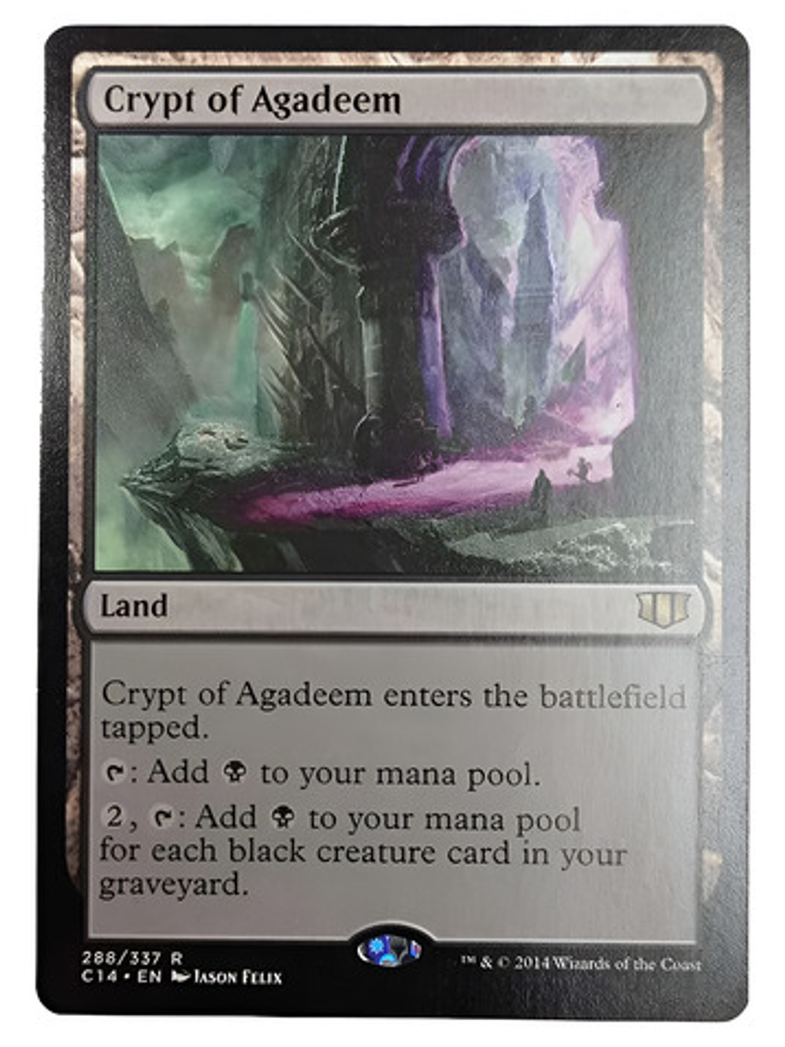 Carta Magic Crypt Of Agadeem [c14] Mtg Land Crypt Of Agadeem 1