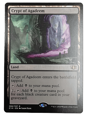 Carta Magic Crypt Of Agadeem [c14] Mtg Land Crypt Of Agadeem