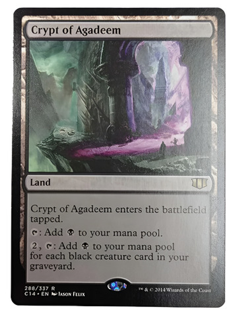 Carta Magic Crypt Of Agadeem [c14] Mtg Land Crypt Of Agadeem 1