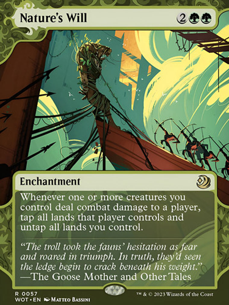 Carta Magic Nature's Will Foil [woe] Mtg Nature's Will Inglé 1