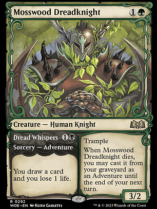Carta Magic Mosswood Dreadknight (showcase) Foil [woe] Mtg M