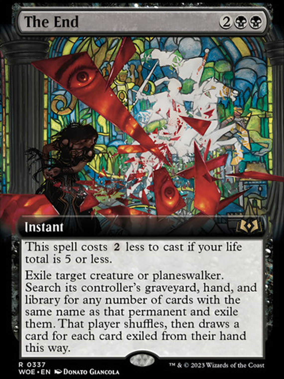 Carta Magic The End (extended Art) [woe] Mtg The End Inglés 1