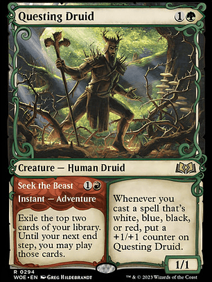 Carta Magic Questing Druid (showcase) Foil [woe] Mtg Questin