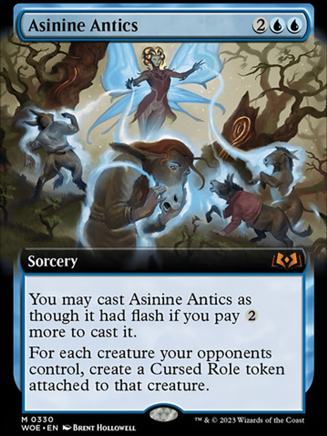 Carta Magic Asinine Antics (extended Art) Foil [woe] Mtg Asi 1
