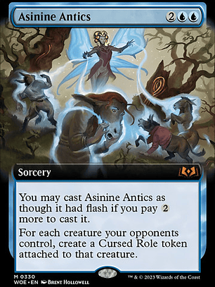 Carta Magic Asinine Antics (extended Art) Foil [woe] Mtg Asi